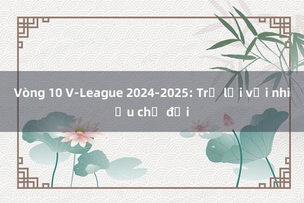 Vòng 10 V-League 2024-2025: Trở lại với nhiều chờ đợi